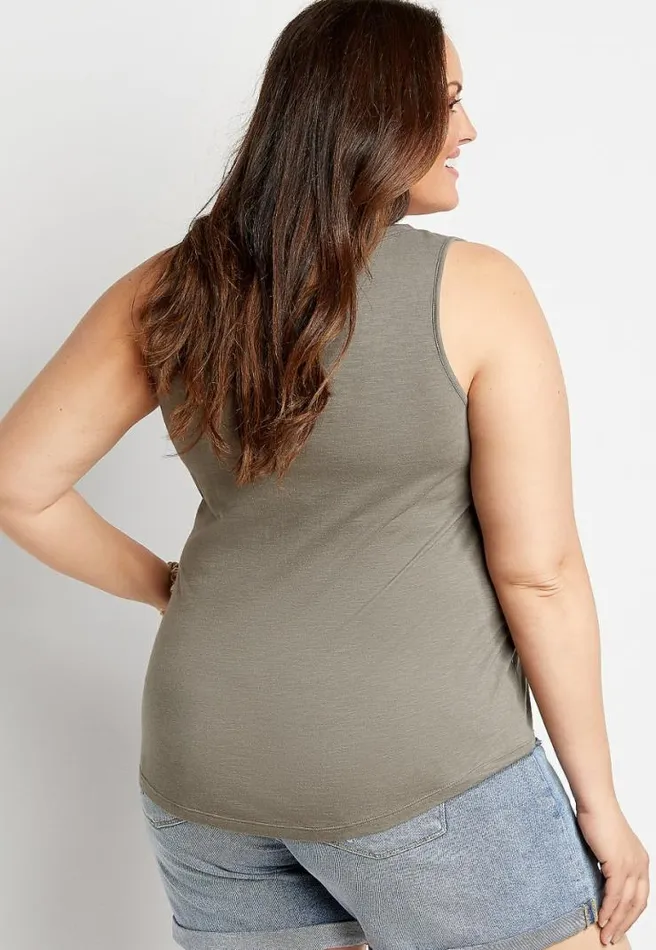 Plus Size 247 Striped Classic Tank Top Women Maurices Plus Tops