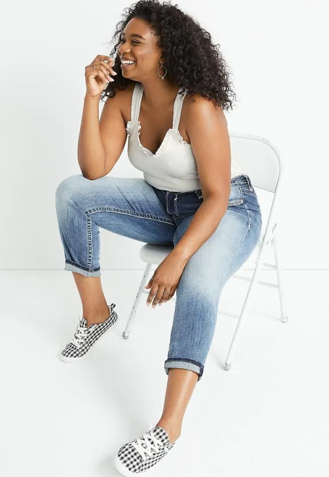 Plus Size 247 White Ruffle Tank Top Women Maurices Plus Tops