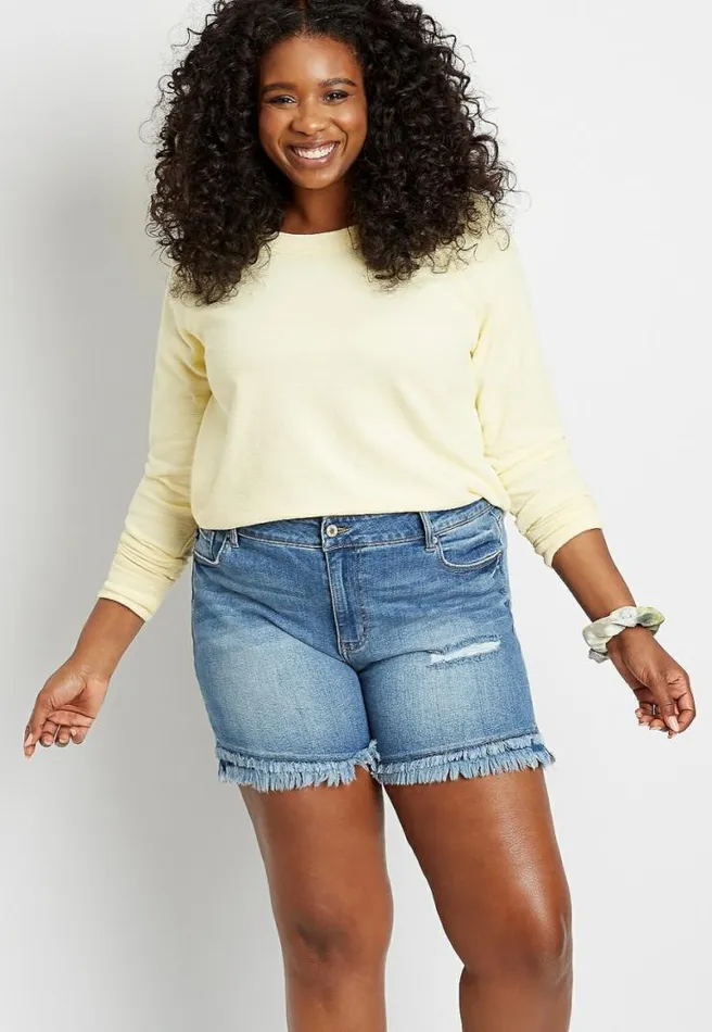 Plus Size Crew Neck Sweatshirt Women Maurices Plus Tops