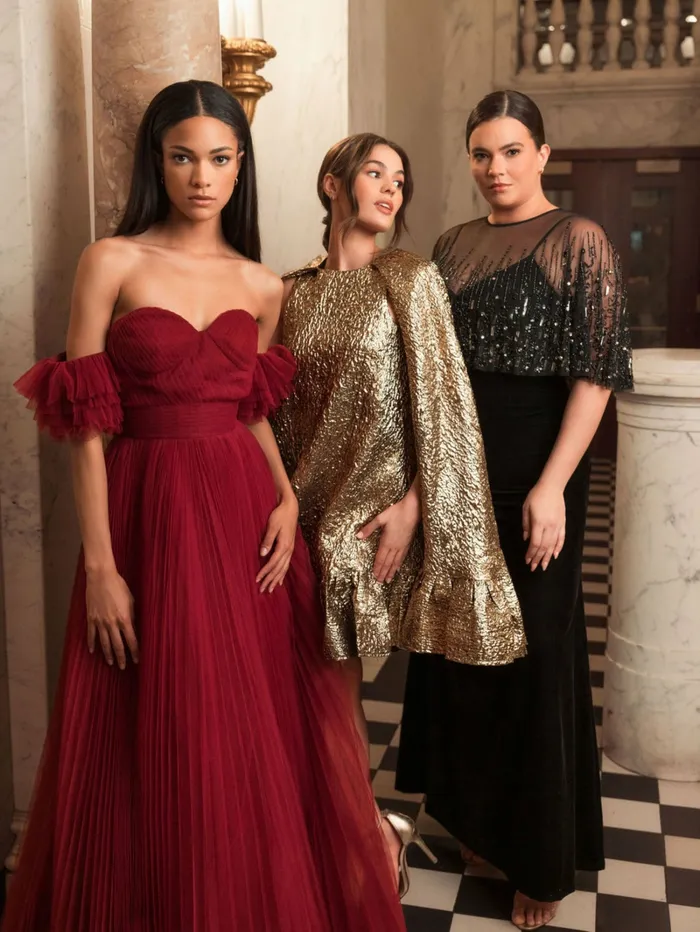 Plus Size Dresses Sleeveless Velvet Dress With Embellished Cape Black Mac Duggal Women