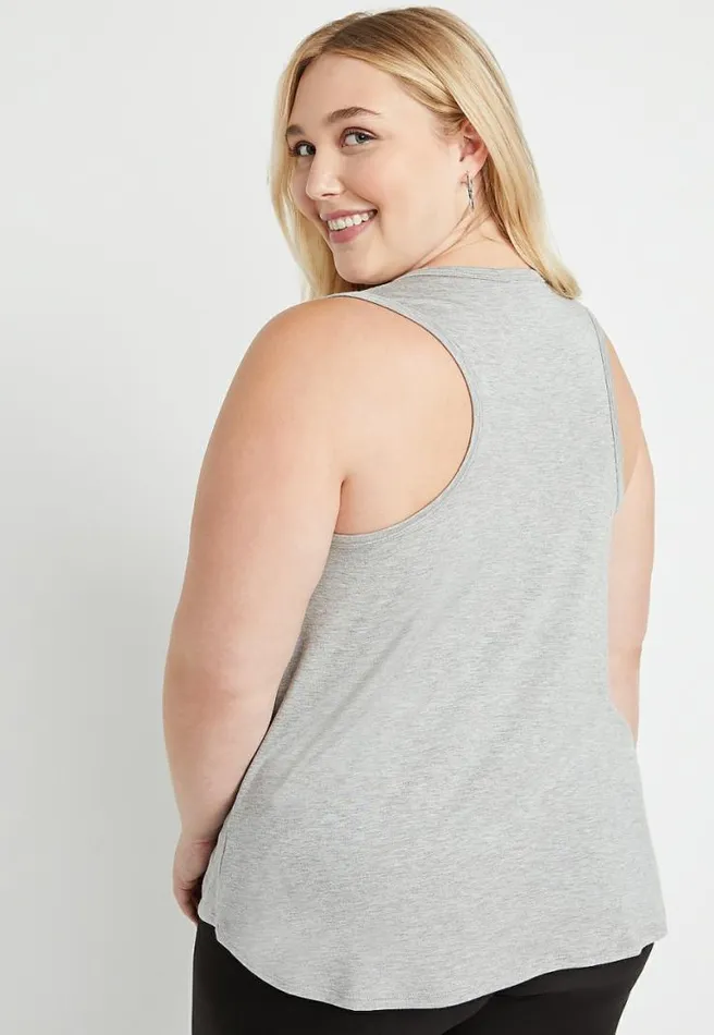 Plus Size Gray Sunshine Graphic Tank Top Women Maurices Plus Tops