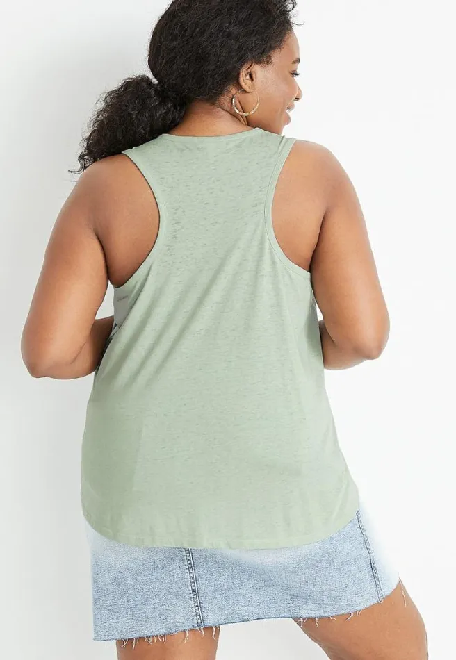 Plus Size Green Camping List Graphic Tank Top Women Maurices Plus Tops