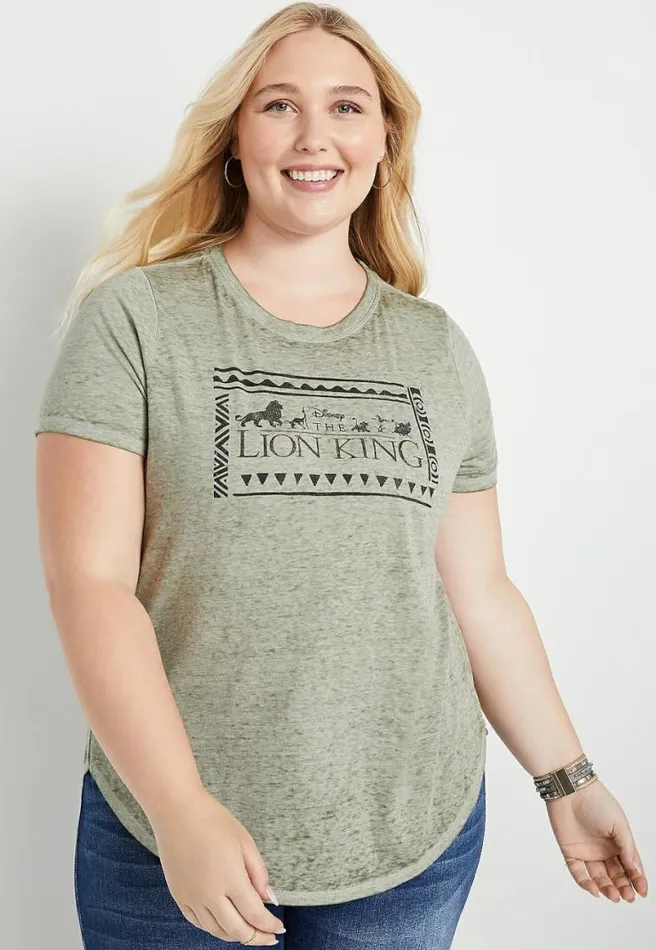 Plus Size Green The Lion King Graphic Tee Women Maurices Plus Tops