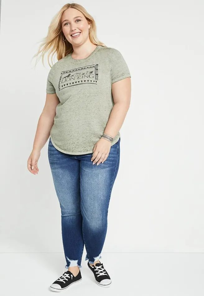 Plus Size Green The Lion King Graphic Tee Women Maurices Plus Tops