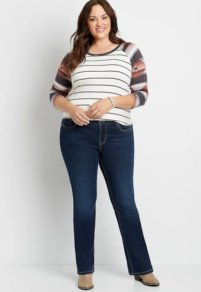 Plus Size M Jeans By Maurices Classic Slim Boot Mid Rise Jean Women Maurices Plus Jeans