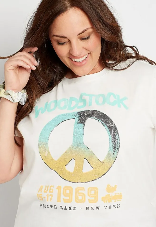 Plus Size Woodstock Oversized Graphic Tee Women Maurices Plus Tops
