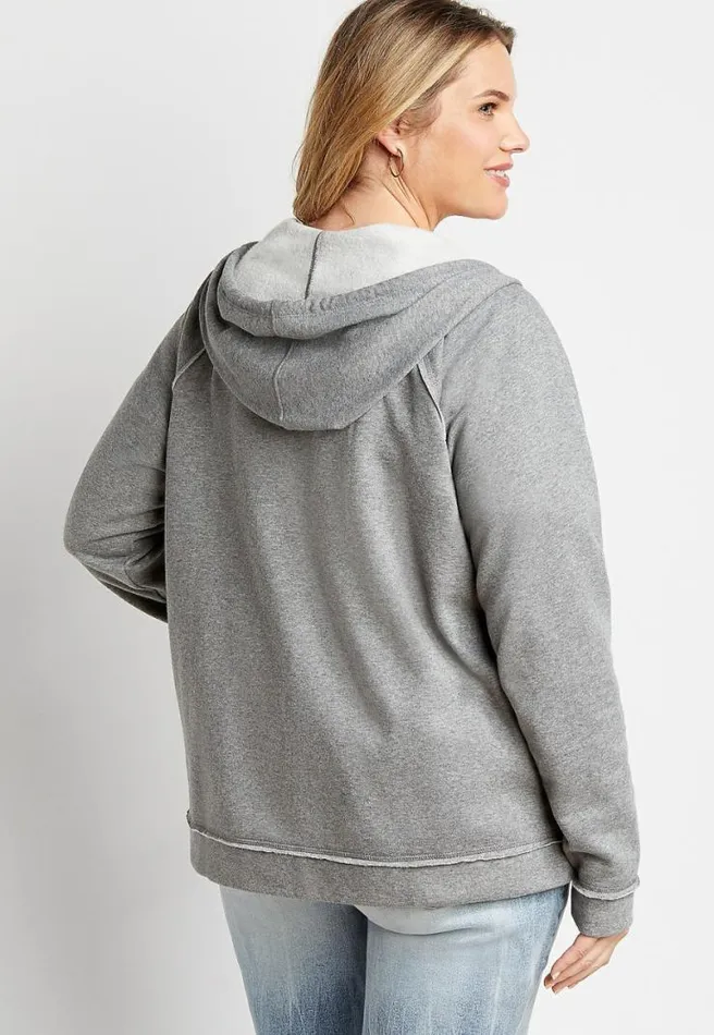Plus Size Zip Up Hoodie Women Maurices Plus Tops