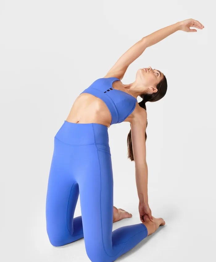 Pocketed Sweaty Betty Women Super Soft 78 Leggings Colour Theory Calm Blue
