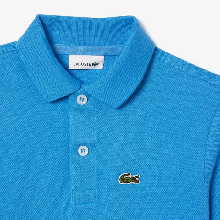 Polos Kids Lacoste Kids039 Regular Fit Petit Piqu Polo Ethereal Blue L99