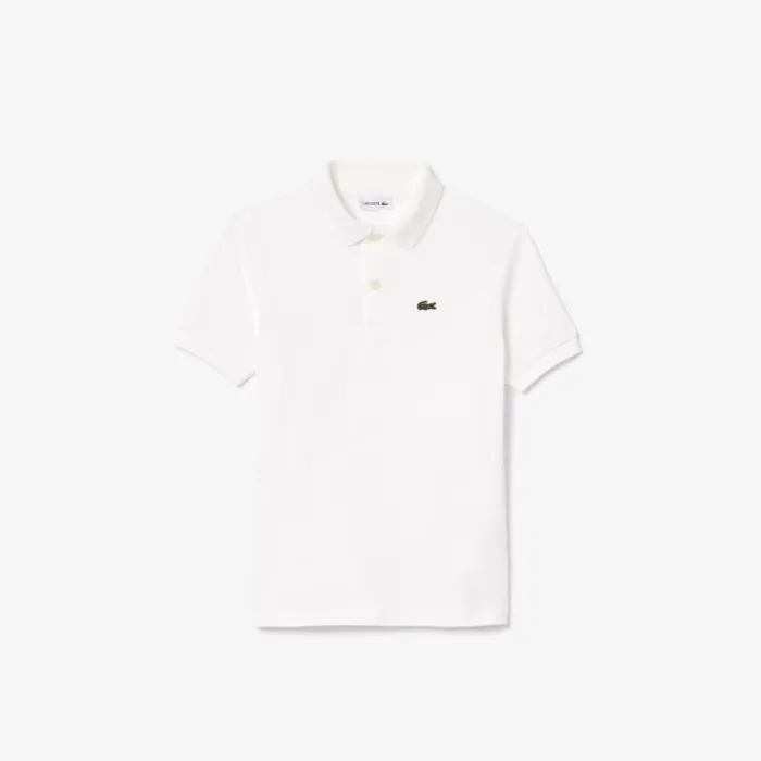 Polos Kids Lacoste Kids039 Regular Fit Petit Piqu Polo White 001
