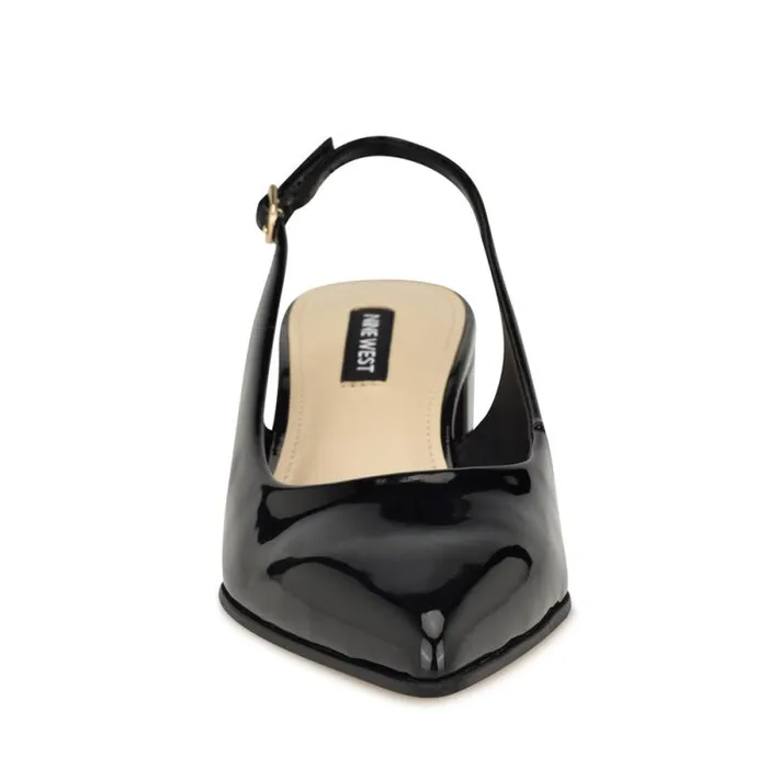 Prepp Block Heel Slingback Pumps Black Patent Women Nine West Heels Prepp Block Heel Slingback Pumps Black Patent Women Nine West Heels