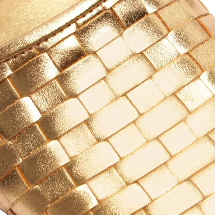 Pumps Ariel Woven Leather Flat Gold Schutz Shoes Pumps