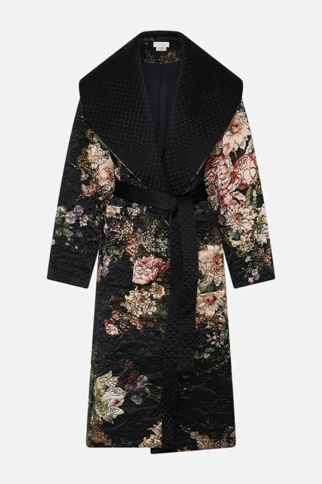 QUILTED LONG WRAP COAT DYNASTY DAZE Dynasty Daze Womens Camilla Jackets