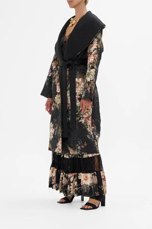 QUILTED LONG WRAP COAT DYNASTY DAZE Dynasty Daze Womens Camilla Jackets