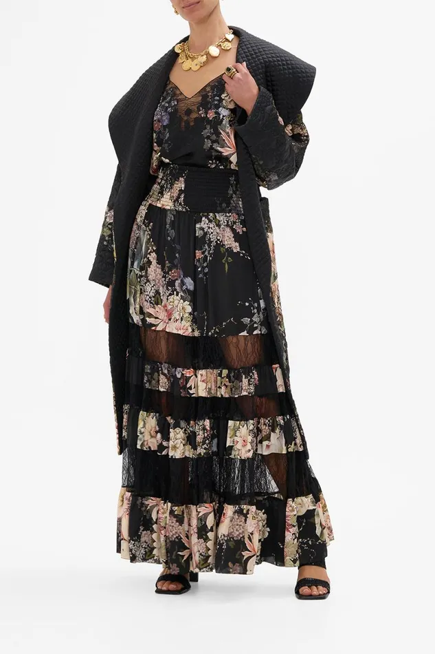 QUILTED LONG WRAP COAT DYNASTY DAZE Dynasty Daze Womens Camilla Jackets