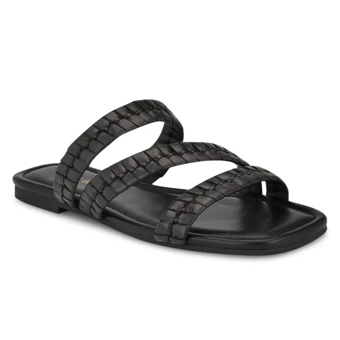 Quinlea Flat Strappy Sandals Black Women Nine West Sandals Quinlea Flat Strappy Sandals Black Women Nine West Sandals