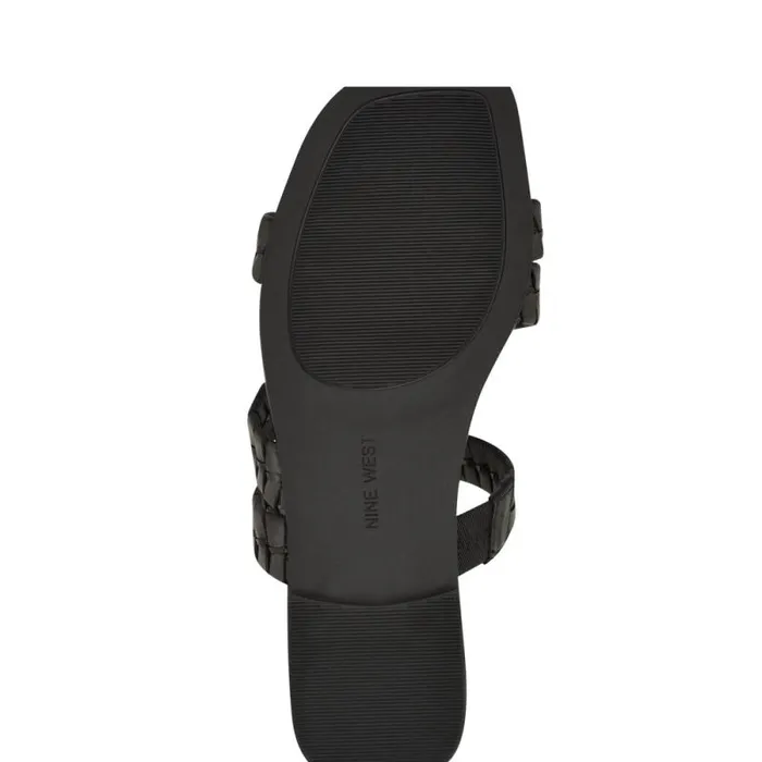 Quinlea Flat Strappy Sandals Black Women Nine West Sandals Quinlea Flat Strappy Sandals Black Women Nine West Sandals