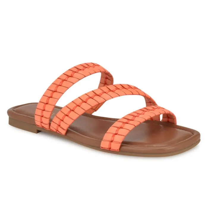 Quinlea Flat Strappy Sandals Orange Women Nine West Sandals Quinlea Flat Strappy Sandals Orange Women Nine West Sandals