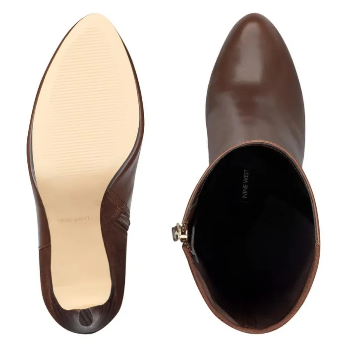 Quizme Wide Calf Platform Boots Brown Leathersuede Women Nine West Boots and Booties Quizme Wide Calf Platform Boots Brown Leathersuede Women Nine West Boots and Booties