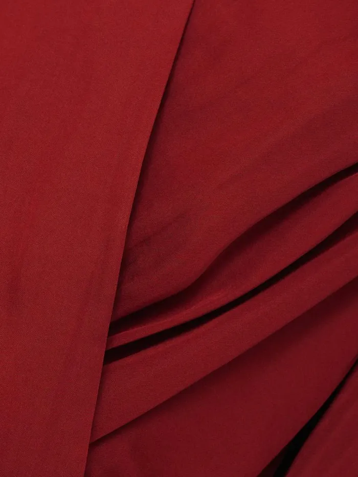 Recycled Satin Drape Wrap Top Red Women Jigsaw Party