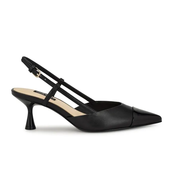 Rizzy Cap Toe Slingbacks Blackblack Women Nine West Heels