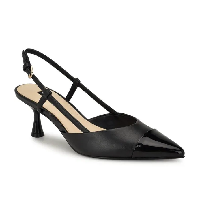 Rizzy Cap Toe Slingbacks Blackblack Women Nine West Heels Rizzy Cap Toe Slingbacks Blackblack Women Nine West Heels