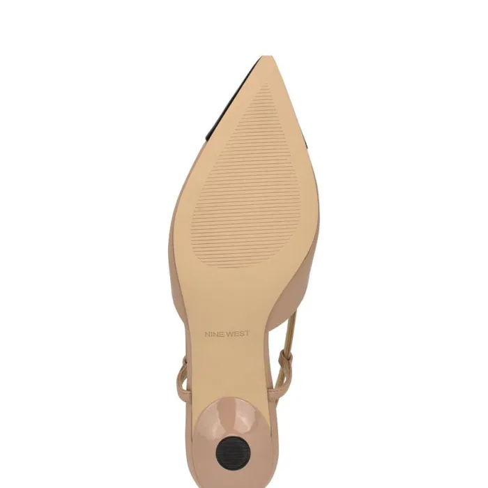 Rizzy Cap Toe Slingbacks Naturalblack Women Nine West Heels Rizzy Cap Toe Slingbacks Naturalblack Women Nine West Heels
