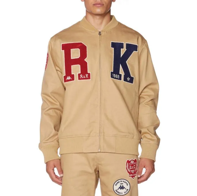 Robe Giovani Finale Varsity Jacket 8211 Beige MenWomen Kappa Jackets