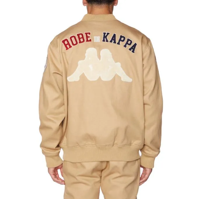 Robe Giovani Finale Varsity Jacket 8211 Beige MenWomen Kappa Jackets