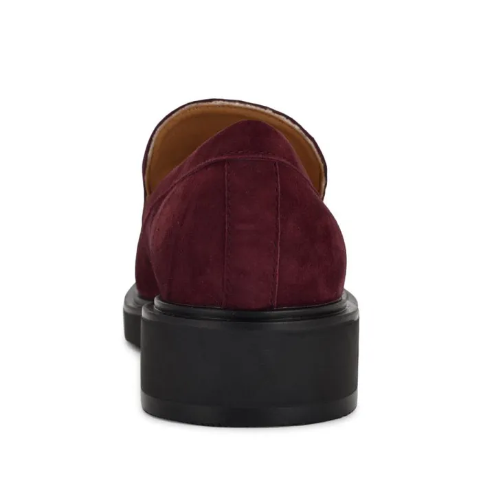 Roker Casual Loafers Red Suede Women Nine West Flats Roker Casual Loafers Red Suede Women Nine West Flats