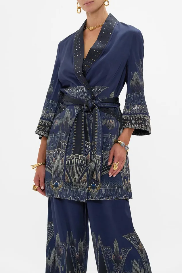 ROLL COLLAR PAJAMA JACKET THE EGYPT EFFECT The Egypt Effect Womens Camilla Jackets