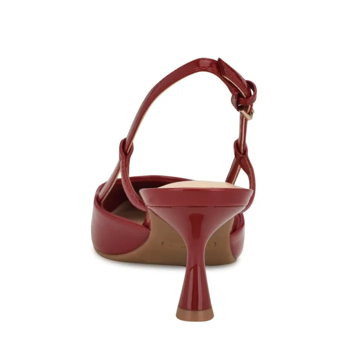 Rowen Pointy Toe Slingbacks Red Patent Women Nine West Heels Rowen Pointy Toe Slingbacks Red Patent Women Nine West Heels