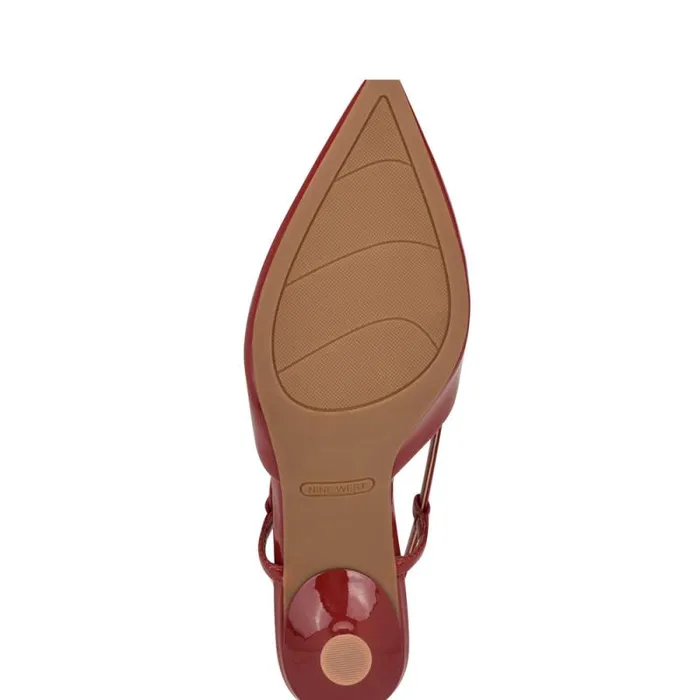 Rowen Pointy Toe Slingbacks Red Patent Women Nine West Heels Rowen Pointy Toe Slingbacks Red Patent Women Nine West Heels