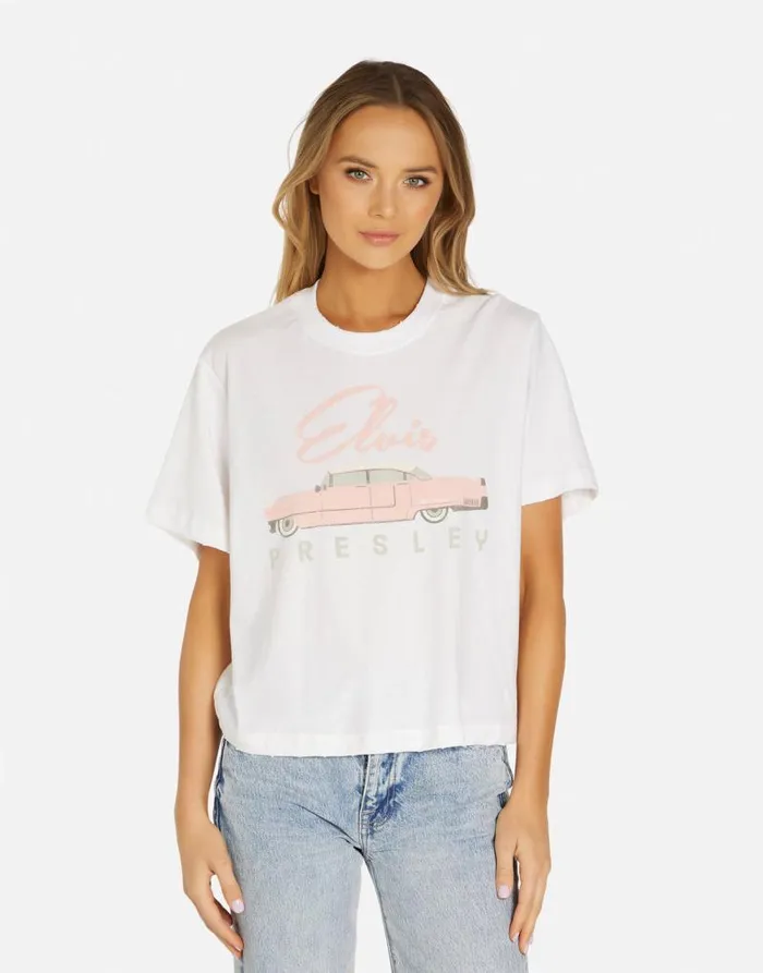 Rue Elvis Presley Cadillac Milk Women Lauren Moshi Short Sleeve