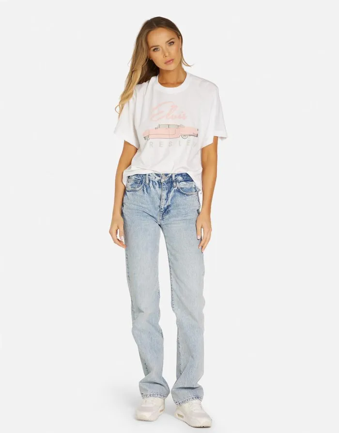 Rue Elvis Presley Cadillac Milk Women Lauren Moshi Short Sleeve