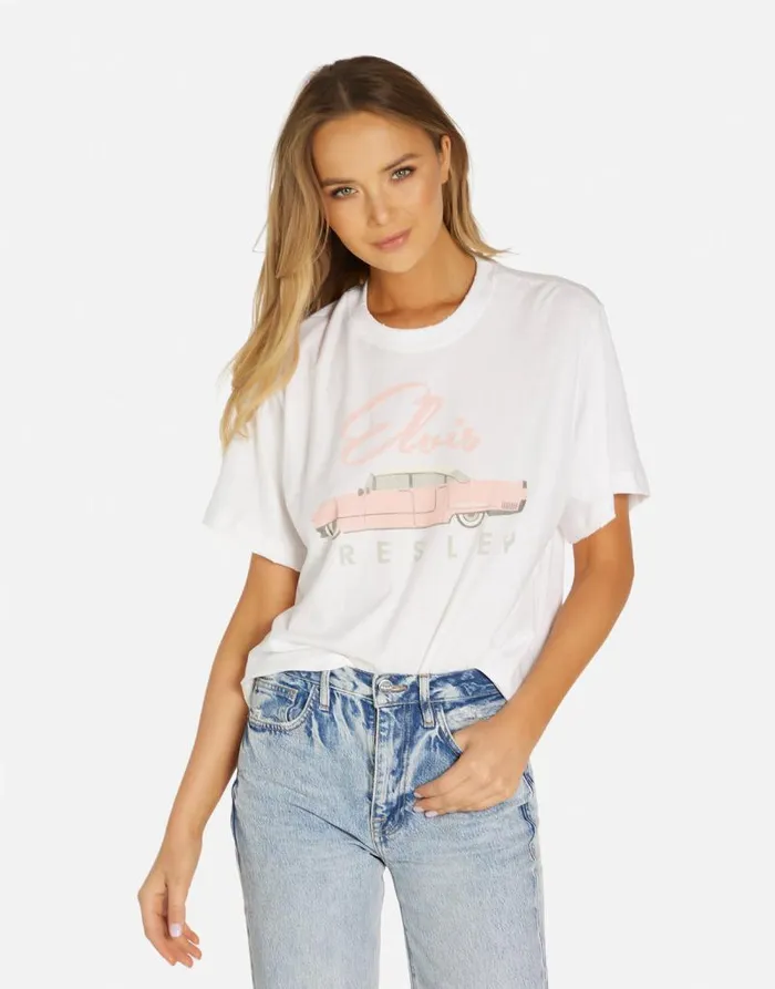 Rue Elvis Presley Cadillac Milk Women Lauren Moshi Short Sleeve
