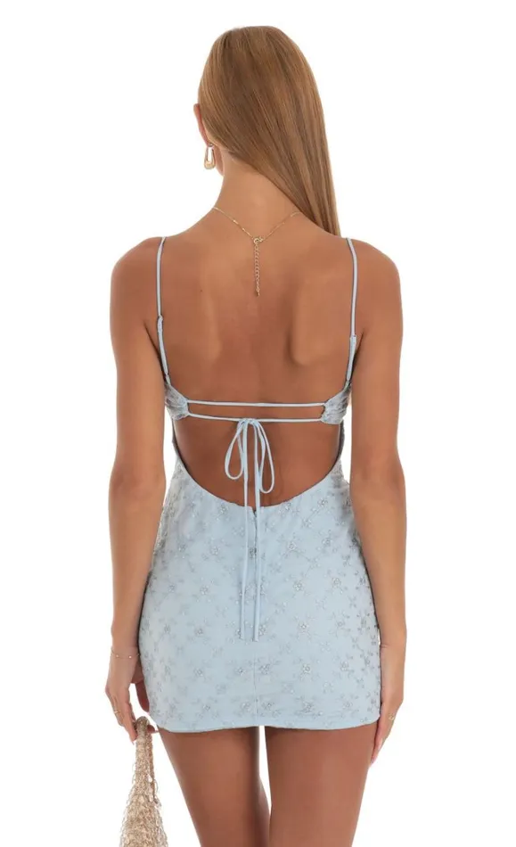 Ruffle Floral Dress Sky Blue Women LUCY IN THE SKY Mini Dresses Ruffle Floral Dress Sky Blue Women LUCY IN THE SKY Mini Dresses