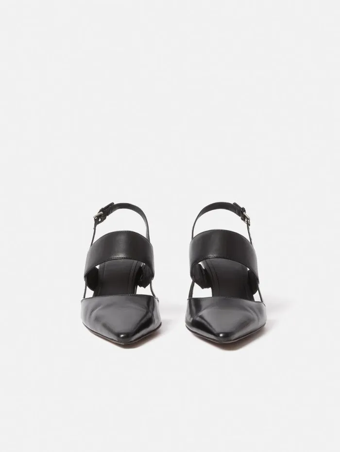 Russo Kitten Heel Black Women Jigsaw Leather