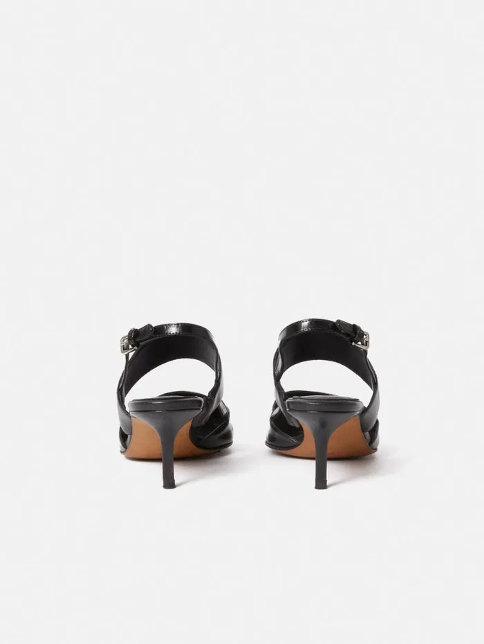 Russo Kitten Heel Black Women Jigsaw Leather