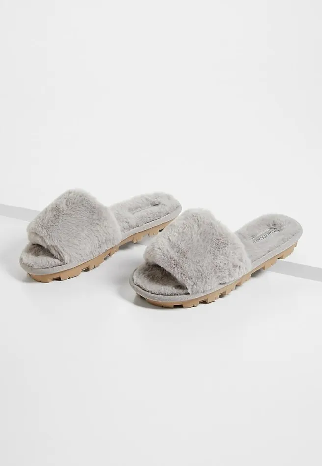 Sabrina Faux Fur Slip On Slipper Women Maurices Slippers
