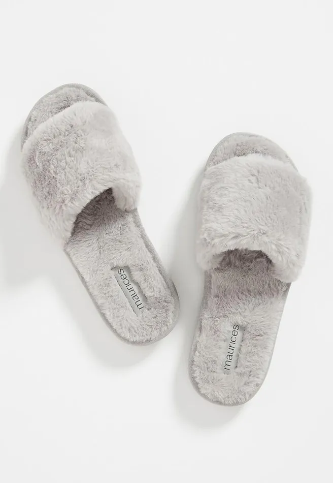 Sabrina Faux Fur Slip On Slipper Women Maurices Slippers