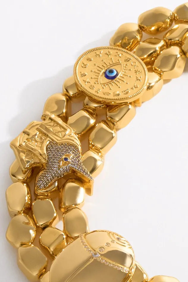 SACRED SYMBOLS STATEMENT NECKLACE GOLD Gold WomensMens Camilla Jewellery