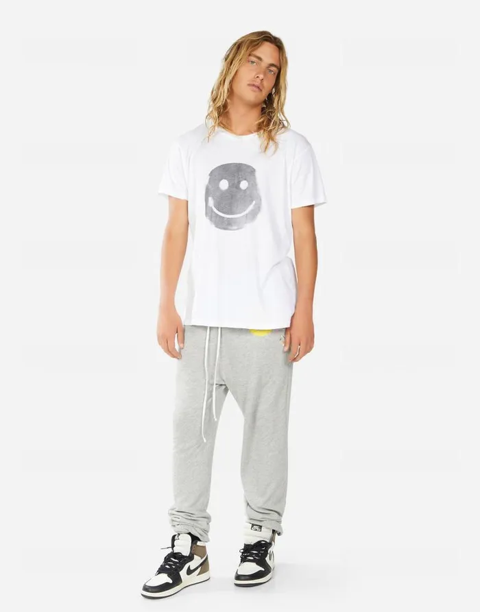 Sadler Spray Happyface White Men Lauren Moshi Tees
