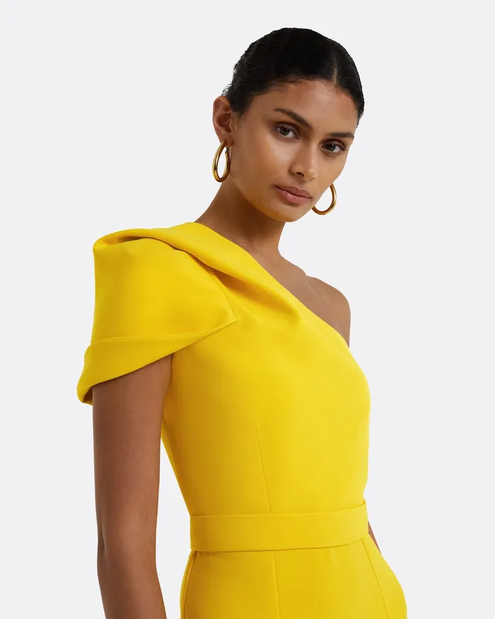 Safiyaa Icons Women Kora Canary Long Dress Canary