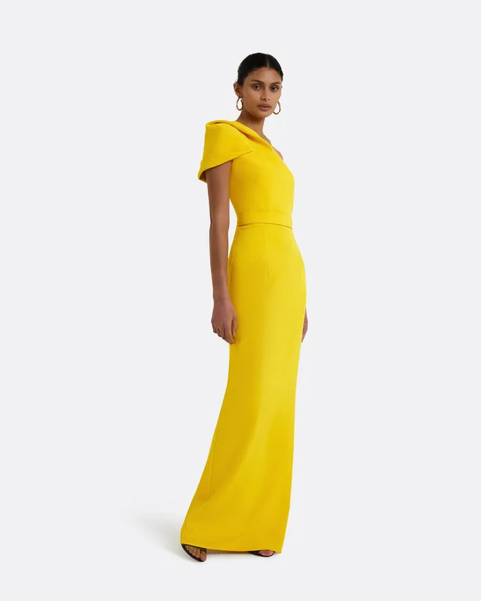Safiyaa Icons Women Kora Canary Long Dress Canary
