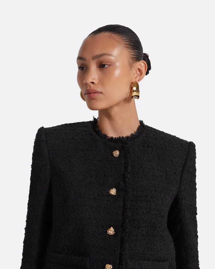 Safiyaa Jackets and Coats Women Amelia Black Jacket Black