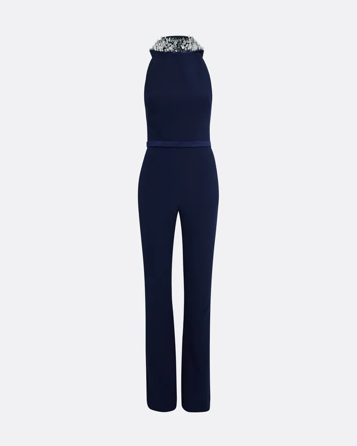Safiyaa Jumpsuits Women Luna Maritime Embroidered Jumpsuit Maritime Blue