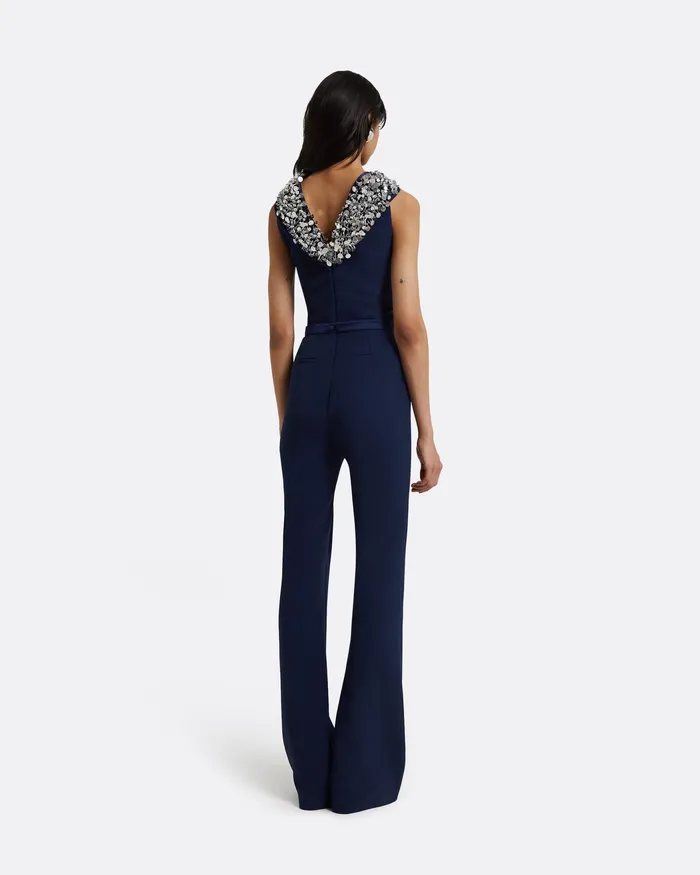 Safiyaa Jumpsuits Women Luna Maritime Embroidered Jumpsuit Maritime Blue