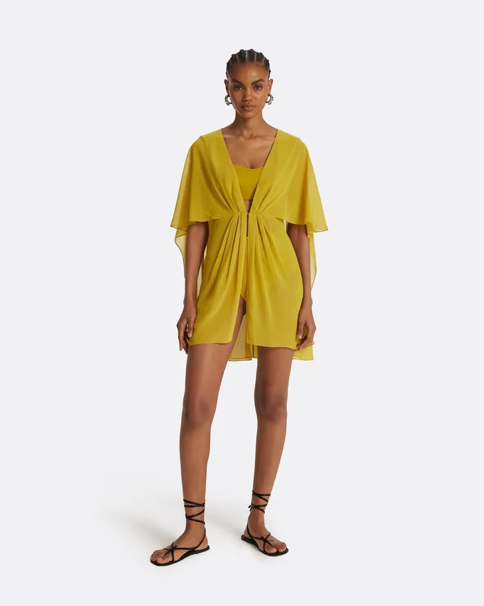 Safiyaa Swimwear Women Davey Chartreuse Short Dress Chartreuse