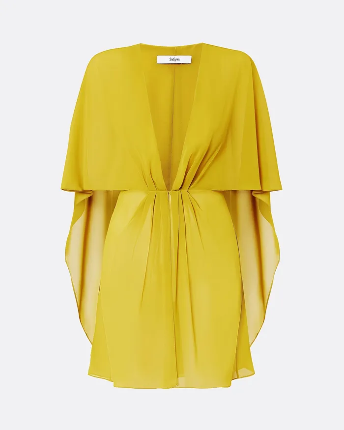 Safiyaa Swimwear Women Davey Chartreuse Short Dress Chartreuse